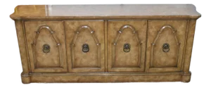 William Doezema for Mastercraft Hollywood Regency Burl Wood Credenza