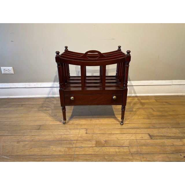 Mid 20th Century Mid 20th Century Regency Style Magazine/Vinyl Records Rack For Sale - Image 5 of 7