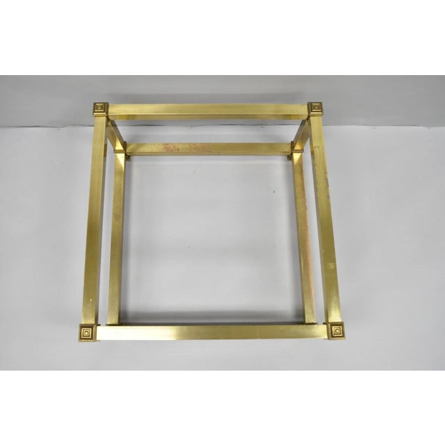 Mid-Century Modern Vintage Mastercraft Hollywood Regency Square Brass Coffee Table Base Only For Sale - Image 3 of 16