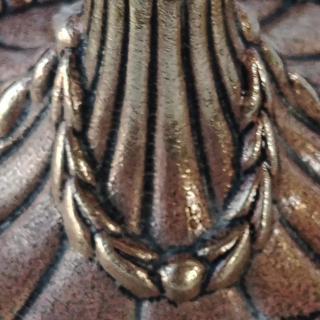 Victorian Mirror in Bronze with Emperador Marble Base For Sale - Image 15 of 17