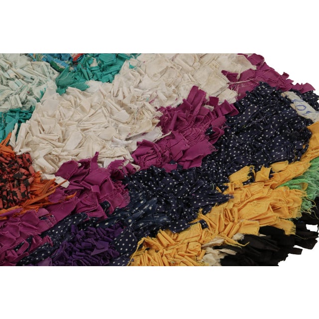 Vintage Azilal Moroccan Style Boucherouite Runner Rug, From Rug & Kilim For Sale In New York - Image 6 of 7