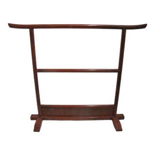 Japanese Lacquer Display Rack With Painted Gilt Chrysanthemum Full Moon Design For Sale