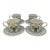 Vintage Set of Villeroy and Boch Basket Coffee Cups and Matching Saucers - Set of 8 For Sale