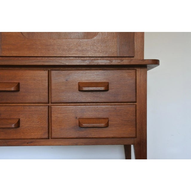 1940s French Oak Veneer Buffet by René Gabriel, 1940s For Sale - Image 5 of 18