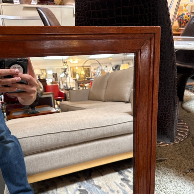 Contemporary Rosewood Framed Wall Mirror, Vintage For Sale - Image 3 of 12