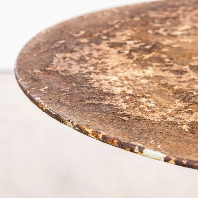 Metal Small French Metal Tripod Base Outdoor Gueridon Table, 1950s For Sale - Image 7 of 8