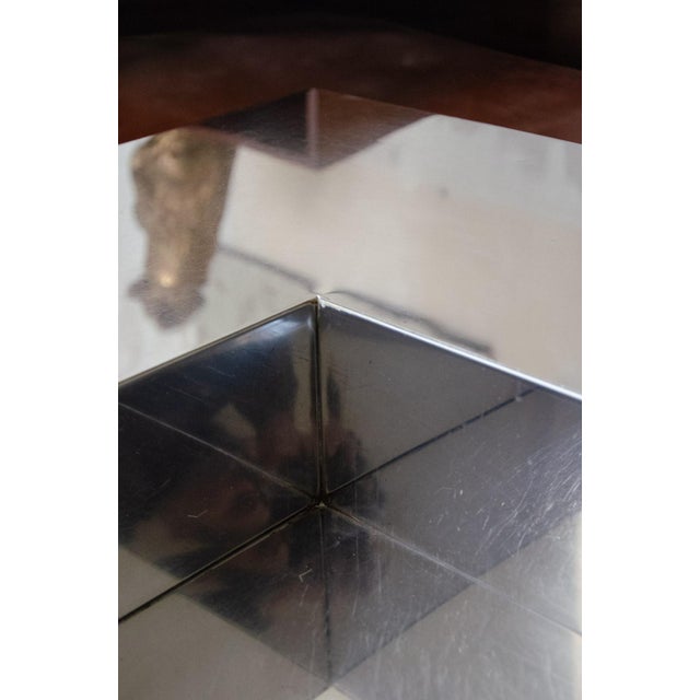 Metal Tebe Model Steel Coffee Table by Giovanni Offredi for Saporiti, 1970s For Sale - Image 7 of 12