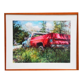 Ken Snyder "Red Chevy" Painting For Sale
