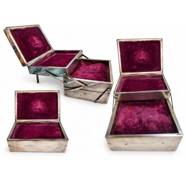 Extensive 12 piece Late Victorian to Edwardian era sterling silver dresser/grooming set. Dates from approximately 1890 to...