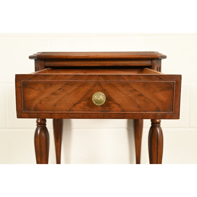 Widdicomb Antique French Regency Louis XVI Carved Walnut Nightstand, Circa 1920s For Sale In South Bend - Image 6 of 12