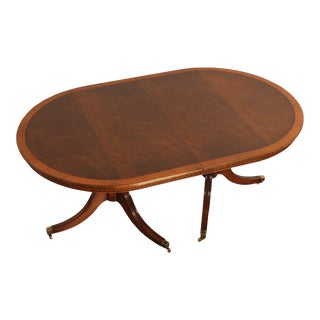 Bevan Funnell Georgian Style Banded Mahogany Extendable Dining Table For Sale