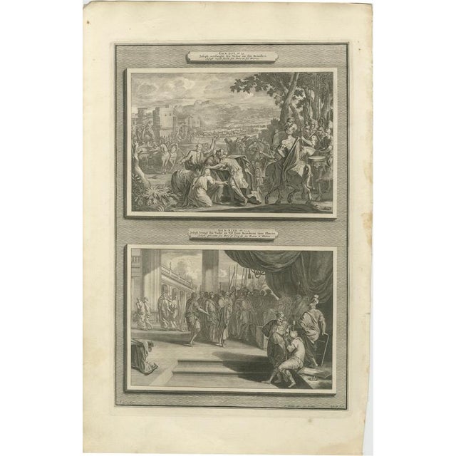 Abraham de Blois, Joseph and Moses, 1700, Engravings, Set of 6 For Sale - Image 3 of 10