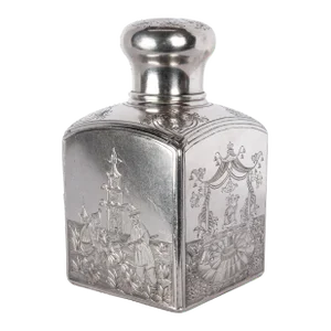Antique Russian Imperial Silver Chinoiserie Tea Caddy Gustav Klingert Moscow