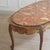 French Coffee Table with Red Marble Top and Curved Wooden Frame For Sale - Image 4 of 13