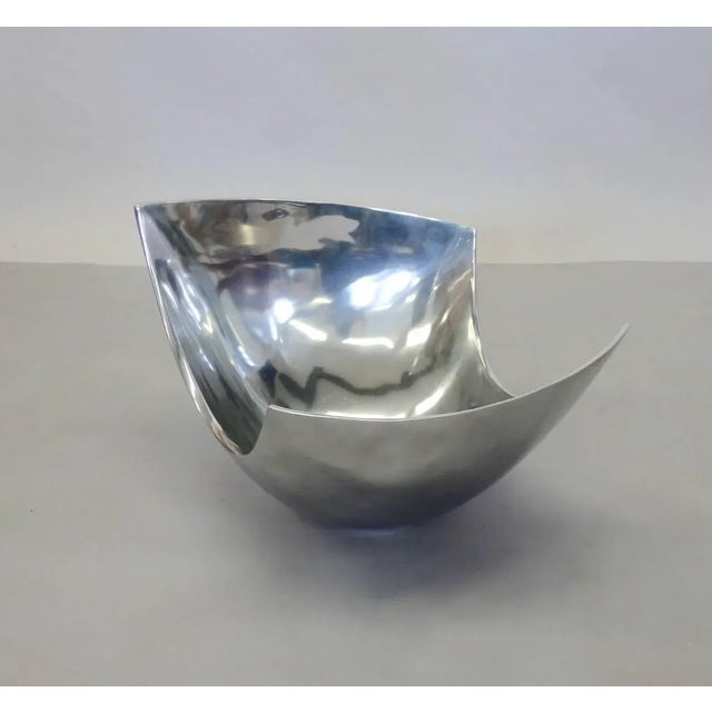 Metal Large Michael Lax Polished Aluminum Bowl For Sale - Image 7 of 9