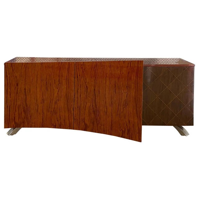 Brown Mid Century Modern Rosewood Sideboard Buffet, Large Credenza by Dakota Jackson For Sale - Image 8 of 9