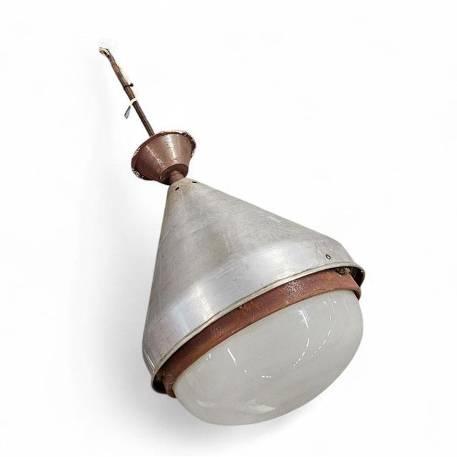 Large Industrial Aluminum Hanging Lamp, 1970s For Sale - Image 6 of 14