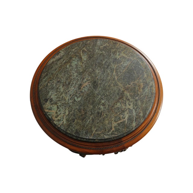 French Empire Green Marble Top Table For Sale - Image 4 of 8