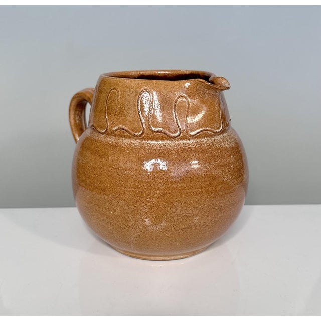 Brown Modernist Studio Ceramic Art Jug Vase from Helma Klett, Germany, 1950s For Sale - Image 8 of 13