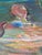 Vintage Warren Fischer figurative abstract painting on linen canvas. Offered for sale is a figurative abstract painting on...
