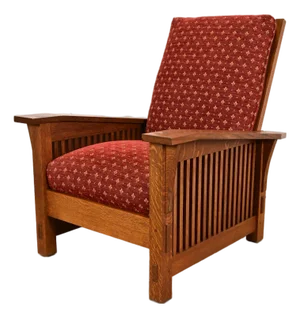Stickley Mission Oak Arts & Crafts Reclining Morris Lounge Chair