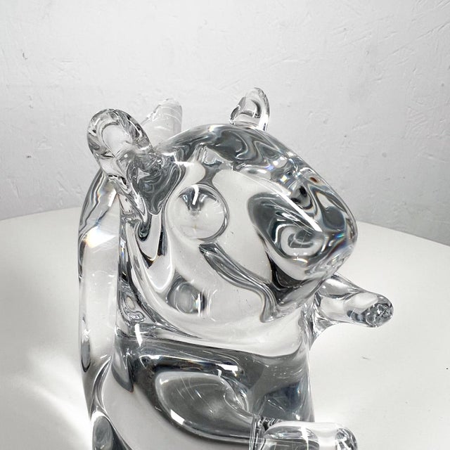 Late 20th Century Daum France Art Crystal Sculpture Squirrel Figurine For Sale - Image 10 of 13