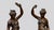 Pair of 20th-Century Bronze-Patinated Female Figurine Sculptures. A decorative pair inspired by the celebrated French...