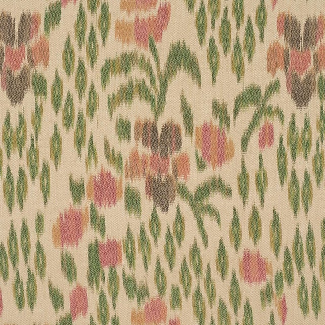 Traditional Sample - Schumacher Leonora Warp Print Fabric In Jewel For Sale - Image 3 of 5