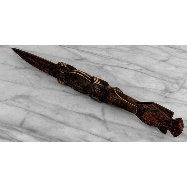 Vintage African Tribal Crocodile Wood Carved Sculpture - 19" For Sale - Image 9 of 9