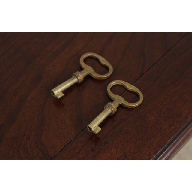 Wood Grange Cherry 3 Drawer Country French Writing Desk For Sale - Image 7 of 16