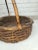 Vintage Rattan Split Cane Basket With Bamboo Handle For Sale - Image 10 of 11