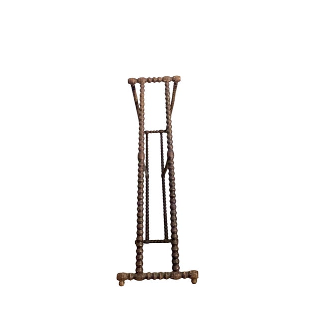 Wood Antique Bobbin-Turned Oak Blanket Stand / Towel Rack, Early 20th Century For Sale - Image 7 of 16
