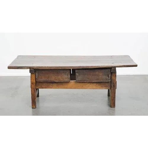 Antique Spanish Coffee Table with Drawers, 17th Century For Sale - Image 4 of 15