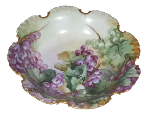 Antique Rosenthal Bavarian Hand Painted Grape Bowl