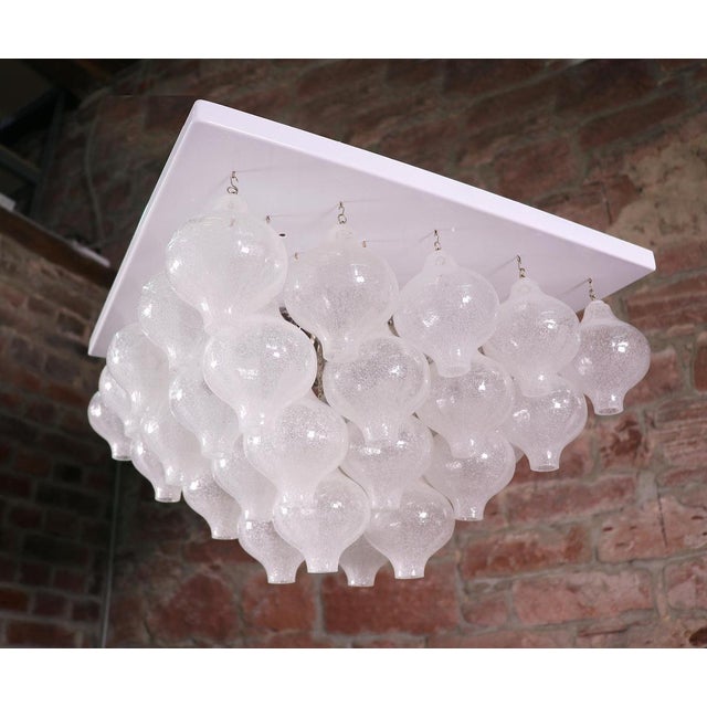 Kalmar Pyramid Flush Mount in Tulipan Murano Glass & Nickel, 1960s, Austria For Sale - Image 4 of 13