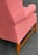 Textile Vintage Pink Leopard Upholstered Chippendale Wingback Chair For Sale - Image 7 of 8