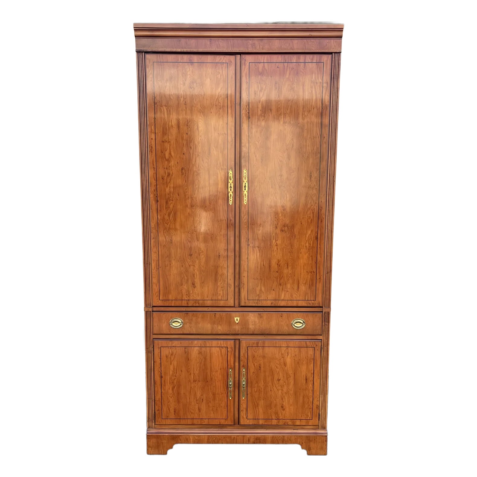 Drexel Heritage Mahogany Media Cabinet Armoire | Chairish