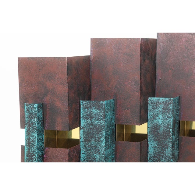 Brutalist Vintage Curtis Jere Signed 1993 Brutalist Wall Hanging Brass Sculpture For Sale - Image 3 of 7