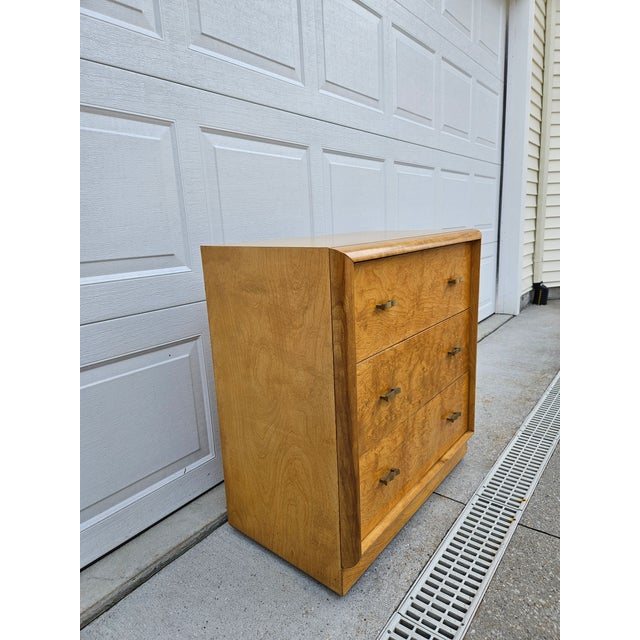 Henredon Burlwood Three Drawer Chest of Drawers Dresser For Sale - Image 4 of 15