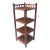 Mid-Cemtury Stained Bamboo Corner Etagere / Bookcase For Sale