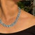Bohemian Blue Topaz Necklace With Studded Zircon in 925 Sterling Silver For Sale - Image 6 of 12