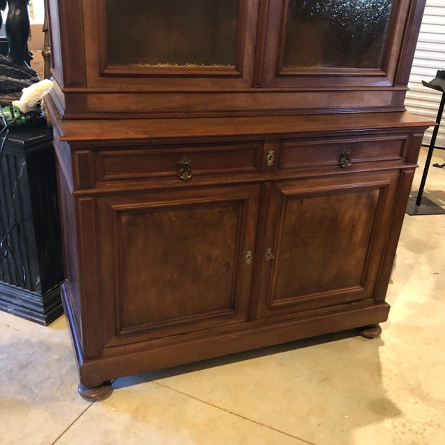 French Country Mid 19th Century French Louis Philippe Buffet à Deux Corps For Sale - Image 3 of 9