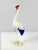 A unique statuesque murano glass sommerso figurine of a chinese crane, made in italy circa 1960. The beak and head are...