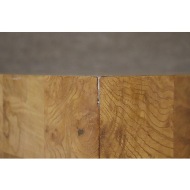 Milo Baughman Mid 20th Century Attributed to Milo Baughman Burl Table For Sale - Image 4 of 7