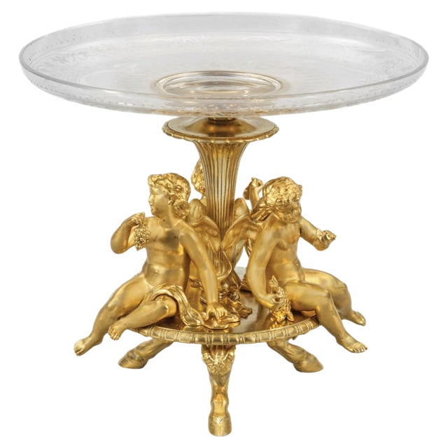 Napoleon III Delicate Fruit Vase from Es Calier De Cristal Paris For Sale