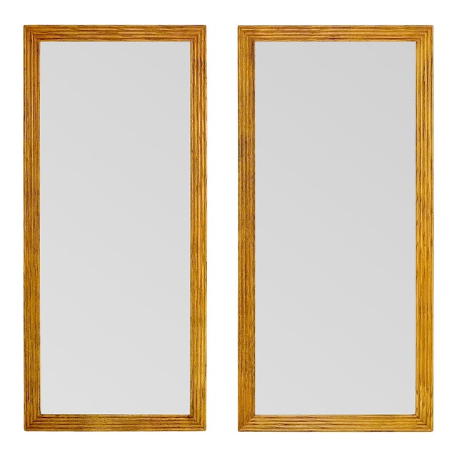 Pair of Mid Century Modern Rectangle Wall Mirrors by Henredon Mint! For Sale
