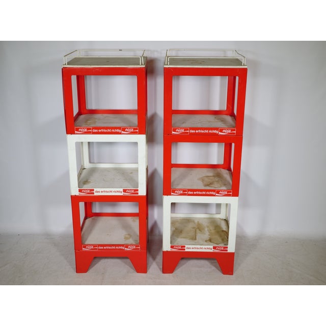 Mid-Century Modern Vintage Pop Art Display Shelves from Coca-Cola, 1970s, Set of 2 For Sale - Image 3 of 14