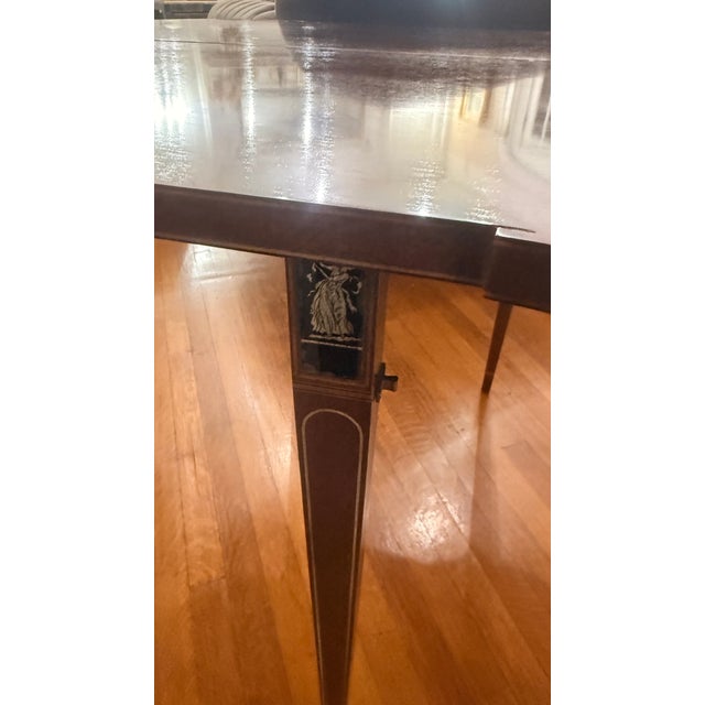 Late 20th Century Baker Furniture Historic Charleston Federal Mahogany Inlaid Folding Game Table For Sale - Image 15 of 18