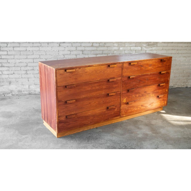 1970s Charles Webb Eight-Drawer Oak Dresser For Sale - Image 16 of 18