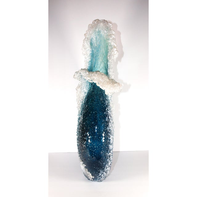 Marsha Blaker & Paul DeSomma Crashing Waves Art Glass 21” High For Sale In San Francisco - Image 6 of 7